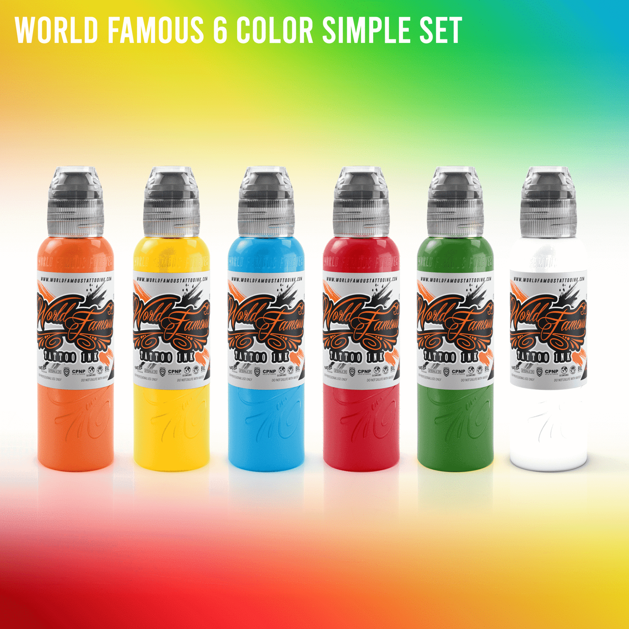 SET 6 COLORES SIMPLE WORLD FAMOUS 1OZ