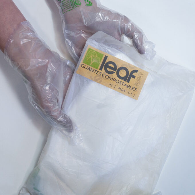 GUANTES COMPOSTABLES LEAF TALLA M 100UNID